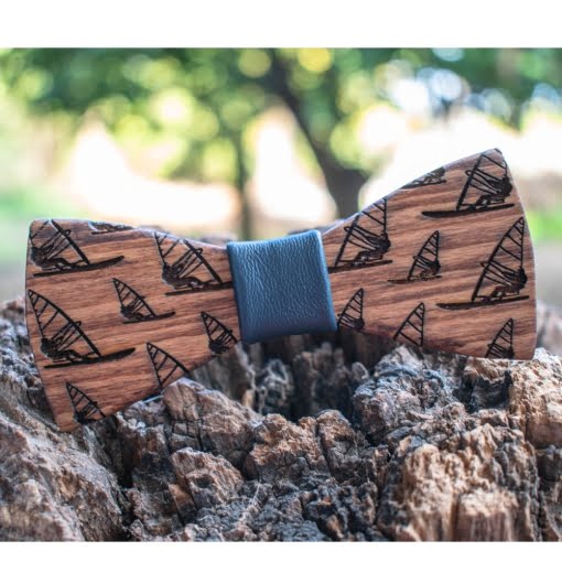 Ανδρικό Ξύλινο Παπιγιόν Wind Surfer - Image 2