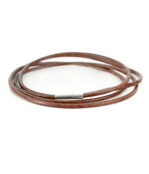 Δερμάτινο Βραχιόλι Καφέ Τετραπλό