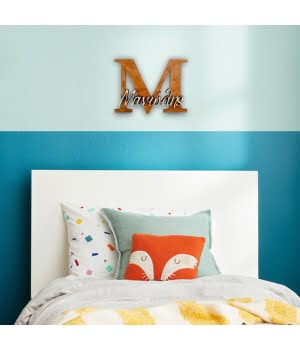 Ξύλινο Διακοσμητικό Μονόγραμμα & Όνομα για το Παιδικό Δωμάτιο