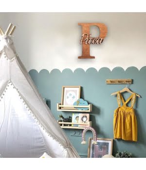 Ξύλινο Διακοσμητικό Μονόγραμμα & Όνομα για το Παιδικό Δωμάτιο
