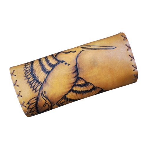 Καπνοθήκη Χειροποίητη Δερμάτινη Πυρογραφία Μπεκάτσα - Image 2