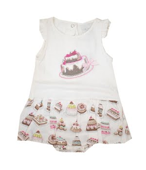 Φορεματάκι Βρεφικό Λευκό Κέικ
