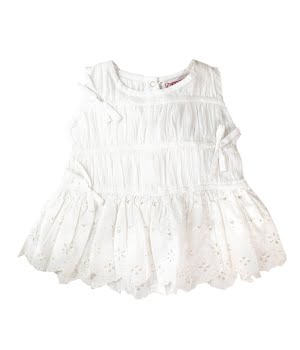 Πουκαμίσα Βαμβακερή Κεντητή Λευκή