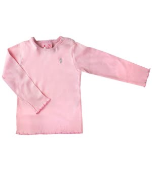 Μπλουζάκι Μακρυμάνικο Ροζ Βαμβακερό