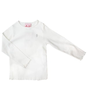 Μπλουζάκι Μακρυμάνικο Λευκό Βαμβακερό