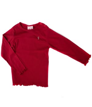 Μπλουζάκι Μακρυμάνικο Κόκκινο Βαμβακερό