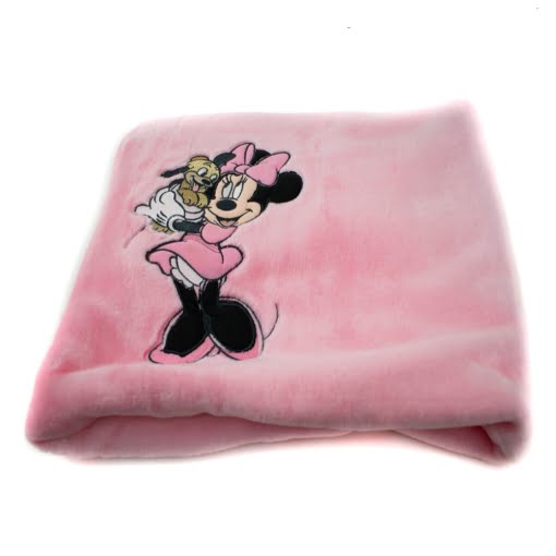 Κουβέρτα Βελούρ Minnie Αγκαλιάς Ροζ 80Χ110