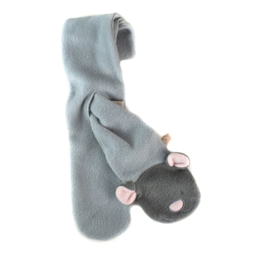 Σετ Σκουφάκι και Κασκώλ Φλις Γκρι Αρκουδάκι - Image 3