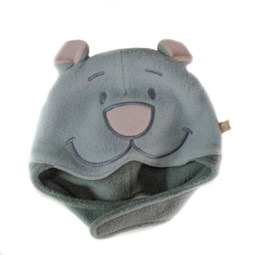 Σετ Σκουφάκι και Κασκώλ Φλις Γκρι Αρκουδάκι - Image 2