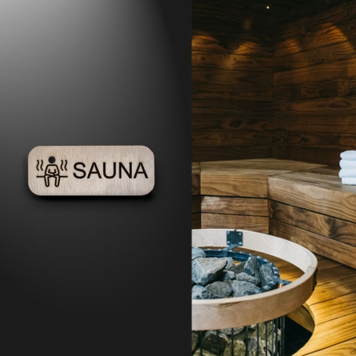 Ξύλινη Πινακίδα Σάουνα - Image 3