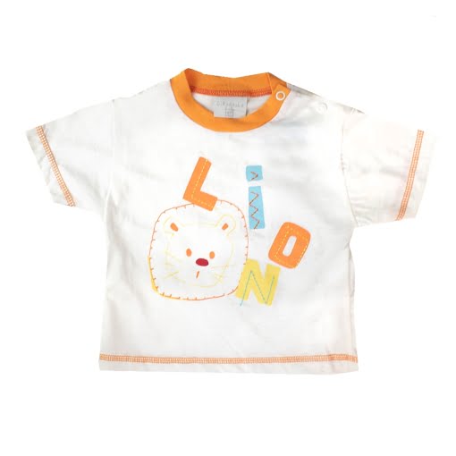 Σετ Βρεφικό Σορτσάκι και Κοντομάνικο Μπλουζάκι Πορτοκαλί - Image 2