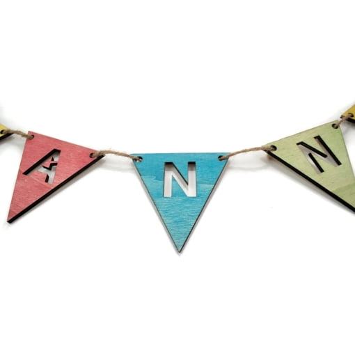Γιρλάντα με Ξύλινα Σημαιάκια Με Όνομα - Image 3