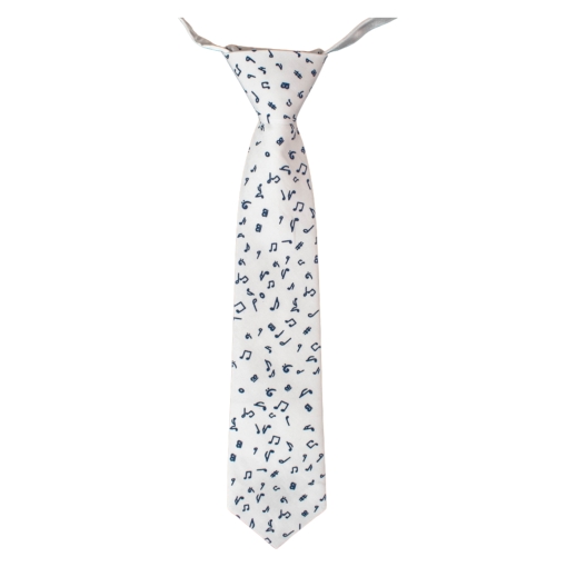 Γραβάτα Παιδική Λευκή Μουσικές Νότες - Image 2