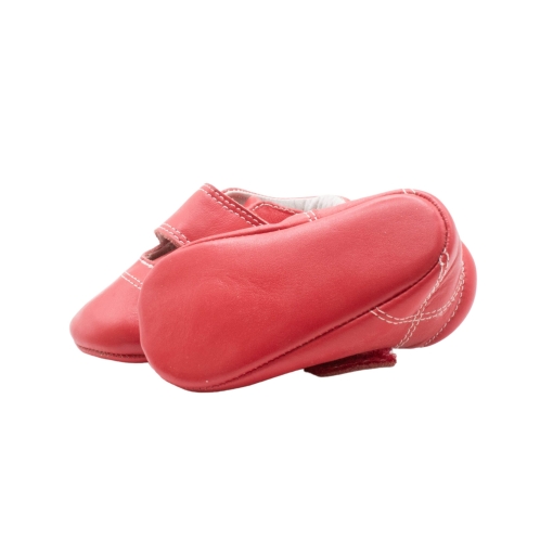 Παπουτσάκι Δερμάτινο Αγκαλιάς Κόκκινο - Image 4