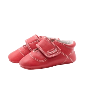 Παπουτσάκι Δερμάτινο Αγκαλιάς Κόκκινο