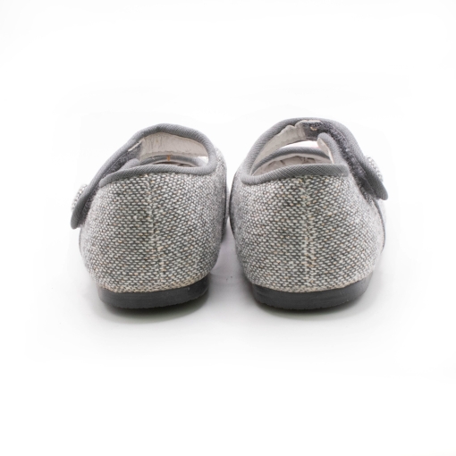 Παπουτσάκι Γκρι Μαύρο με Λουλουδάκια - Image 4