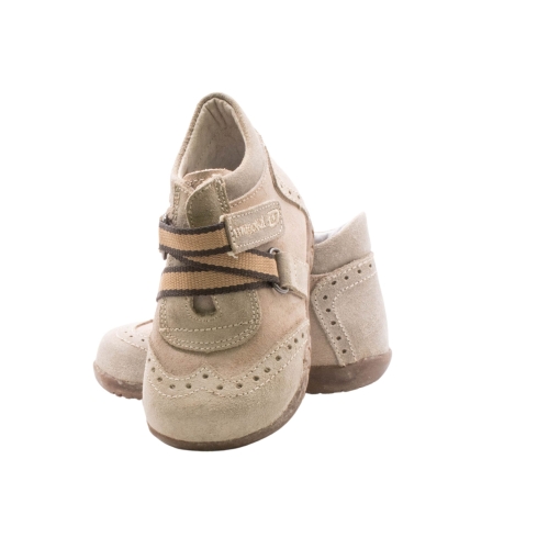 Μποτάκι Δερμάτινο Γκρι - Image 3