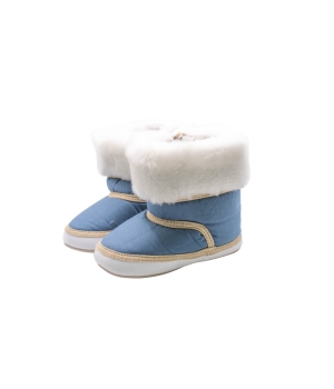 Βρεφικό Μποτάκι Αγκαλιάς Μπλε με γούνα
