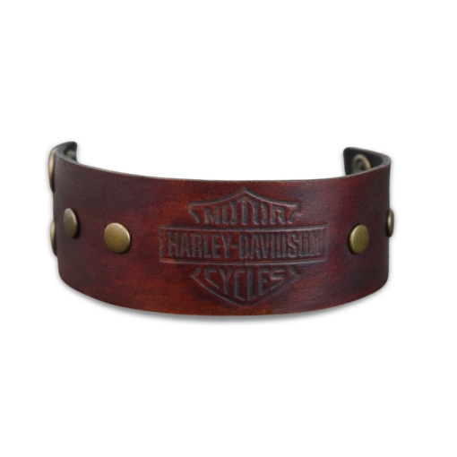 Δερμάτινο Βραχιόλι Harley με Μεταλλικά Στοιχεία - Image 3