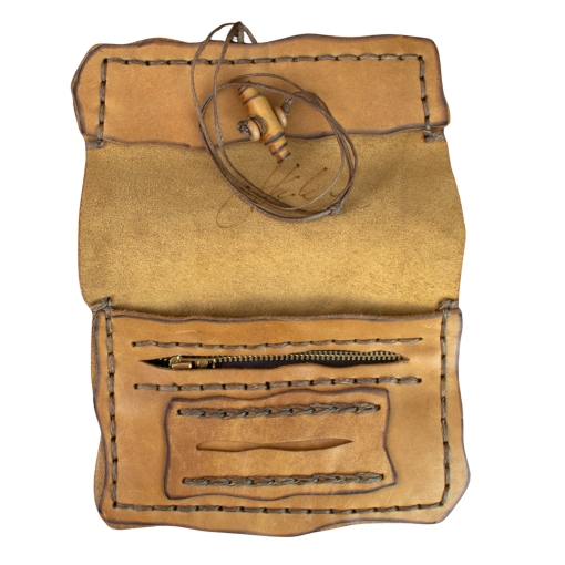 Καπνοθήκη Δερμάτινη Πυρογραφία με Κορδόνι Monkey D. Luffy - Image 2