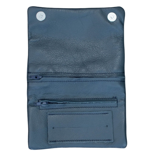 Καπνοθήκη Δερμάτινη Τύπου Καβάτζα Μπλε - Image 2