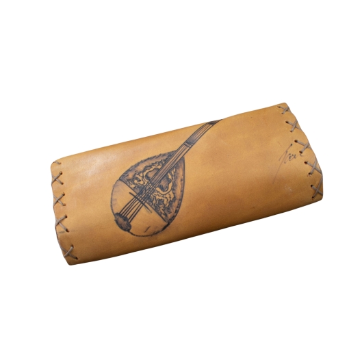 Καπνοθήκη Δερμάτινη Πυρογραφία Μπουζούκι - Image 2