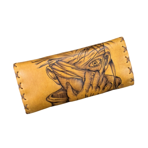 Καπνοθήκη Χειροποίητη Δερμάτινη Πυρογραφία Satoru Gojo - Image 2