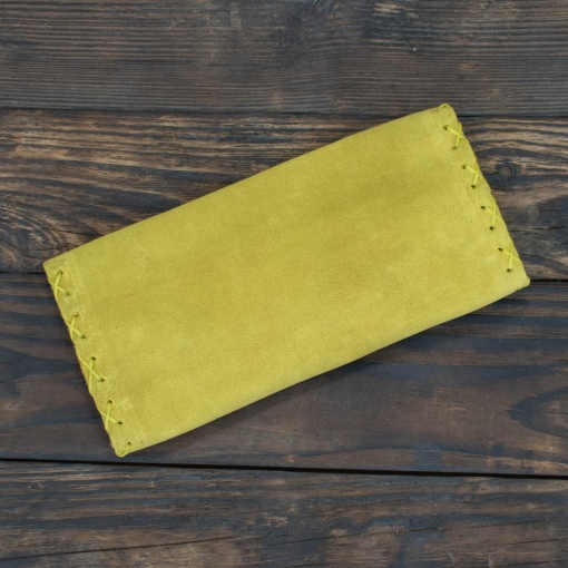 Καπνοθήκη Δερμάτινη Σουέτ Φάκελος Κίτρινη - Image 4