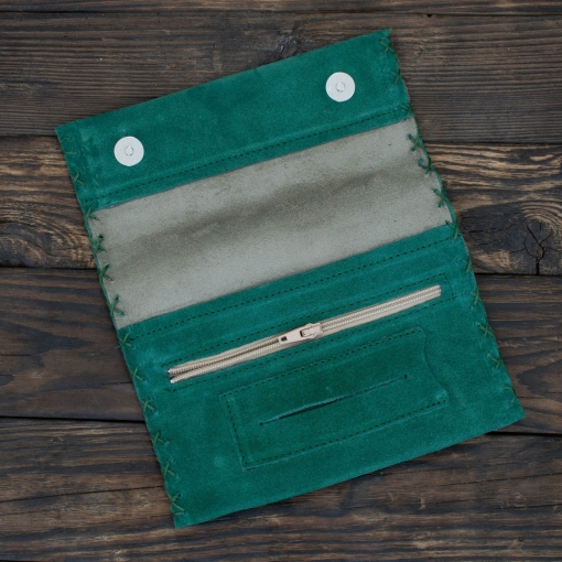 Καπνοθήκη Δερμάτινη Σουέτ Φάκελος Πράσινη - Image 3