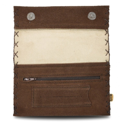Καπνοθήκη Δερμάτινη Σουέτ Φάκελος Καφέ - Image 3