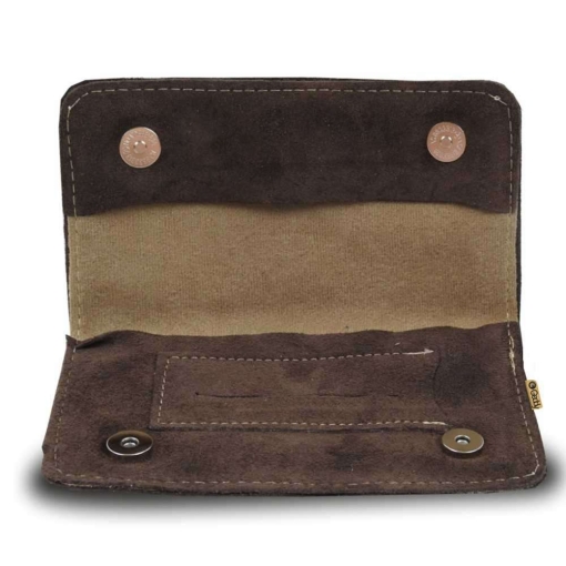 Καπνοθήκη Δερμάτινη Σουέτ Φάκελος Καφέ - Image 2