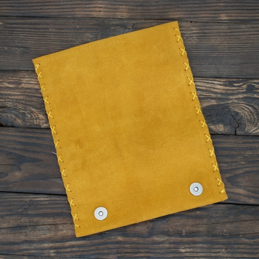 Καπνοθήκη Δερμάτινη Σουέτ Φάκελος Μουσταρδί - Image 4