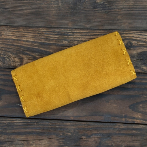 Καπνοθήκη Δερμάτινη Σουέτ Φάκελος Μουσταρδί - Image 2