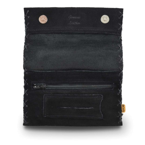 Καπνοθήκη Δερμάτινη Σουέτ Φάκελος Μαύρο - Image 3