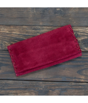 Καπνοθήκη Δερμάτινη Σουέτ Φάκελος Μπορντώ