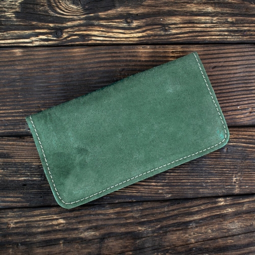 Καπνοθήκη Δερμάτινη Σουέτ Φάκελος Πράσινο