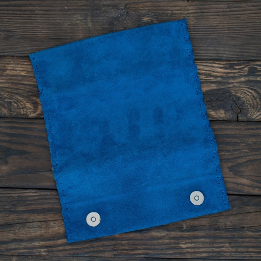 Καπνοθήκη Δερμάτινη Σουέτ Φάκελος Μπλε - Image 4