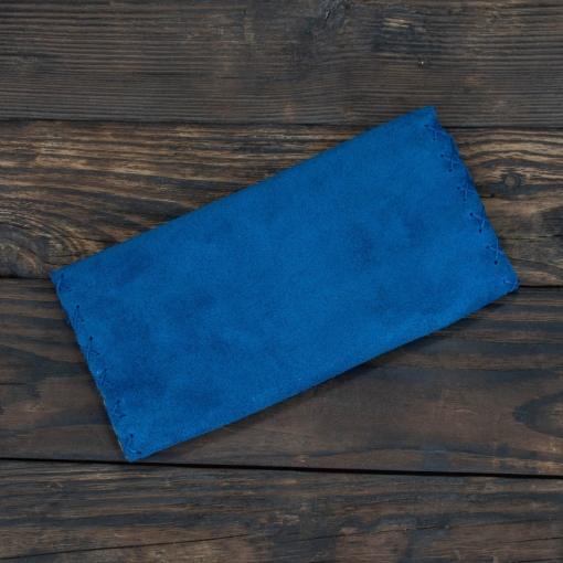 Καπνοθήκη Δερμάτινη Σουέτ Φάκελος Μπλε - Image 2