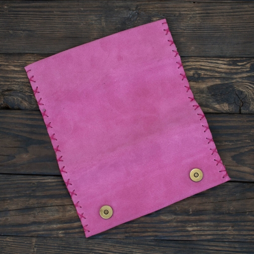 Καπνοθήκη Δερμάτινη Σουέτ Φάκελος Ροζ - Image 4