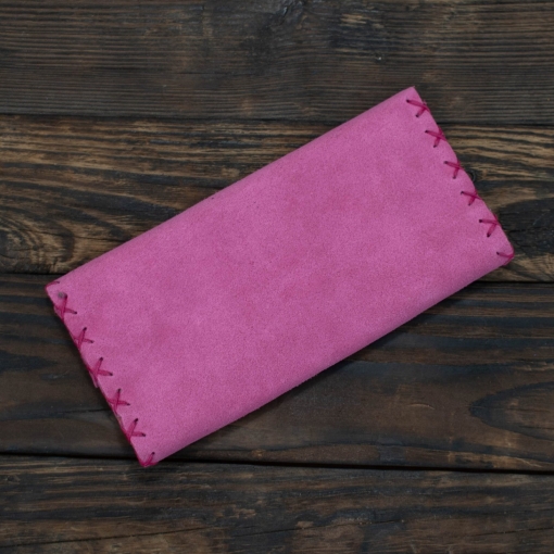 Καπνοθήκη Δερμάτινη Σουέτ Φάκελος Ροζ - Image 2