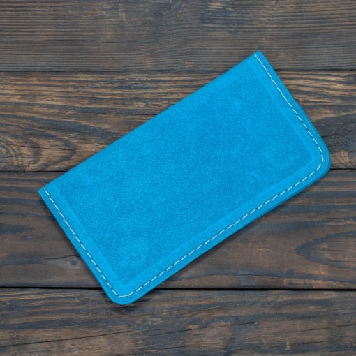 Καπνοθήκη Δερμάτινη Σουέτ Φάκελος Τυρκουάζ