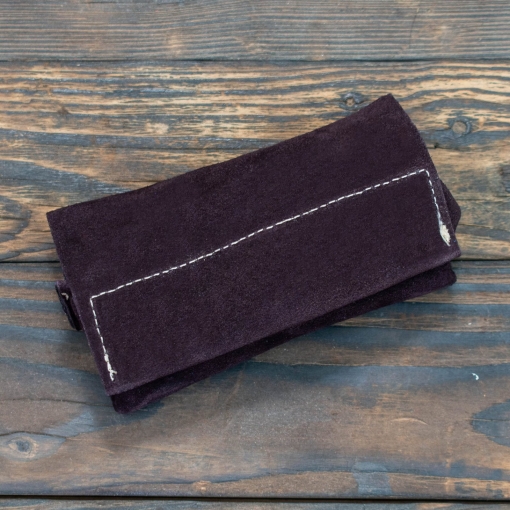 Καπνοθήκη Μικρό Πουγκί Δερμάτινη Σουέτ Καφέ - Image 4