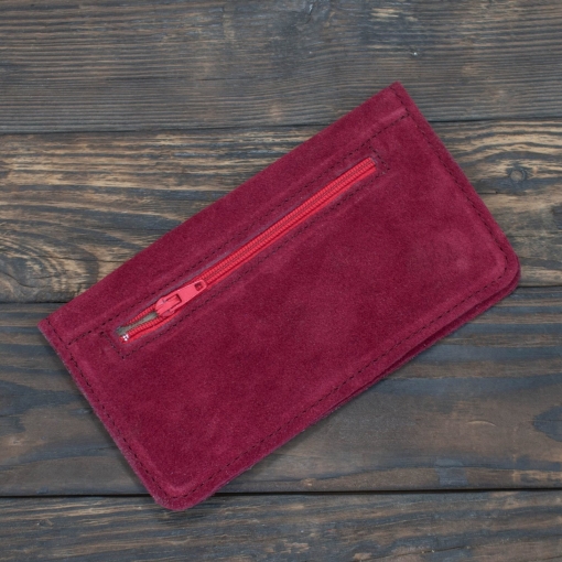 Καπνοθήκη Δερμάτινη Σουέτ Φάκελος Μπορντώ - Image 2