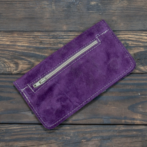 Καπνοθήκη Δερμάτινη Σουέτ Φάκελος Μώβ - Image 3