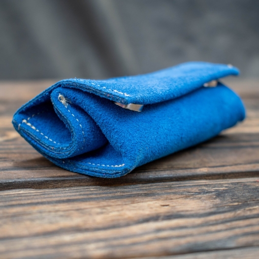 Καπνοθήκη Μικρό Πουγκί Δερματινη Σουέτ Μπλε - Image 2