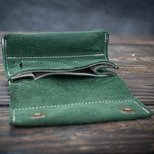 Καπνοθήκη Μικρό Πουγκί Δερμάτινη Σουέτ Πράσινο - Image 2