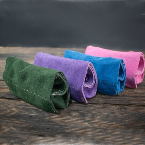 Καπνοθήκη Μικρό Πουγκί Δερματινη Σουέτ Μπορντώ - Image 4