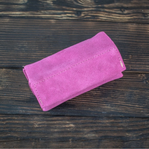 Καπνοθήκη Μικρό Πουγκί Δερματινη Σουέτ Ροζ - Image 3