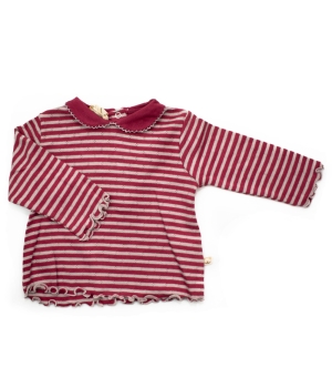 Βρεφική Μπλούζα Ριγέ Μπορντό