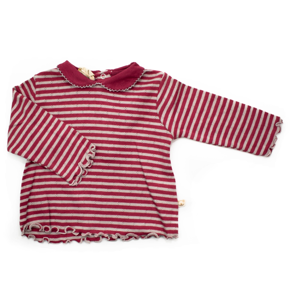 Βρεφική Μπλούζα Ριγέ Μπορντό